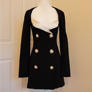 MAJORELLE Black and Cream Dress